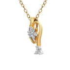 0.11 Ct Floral Pendant 14Kt - Rose Gold