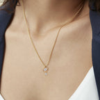 0.11 Ct Floral Pendant 14Kt - Rose Gold