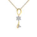 0.1 Ct Floral Pendant 14Kt - Rose Gold