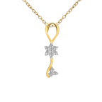 0.1 Ct Floral Pendant 14Kt - Rose Gold