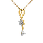 0.1 Ct Floral Pendant 14Kt - Rose Gold