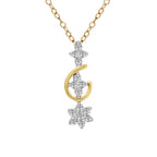 0.15 Ct Floral Pendant 14Kt - Rose Gold