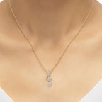 0.15 Ct Floral Pendant 14Kt - Rose Gold