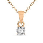 0.22 Carat 14K Gold Round Pendant