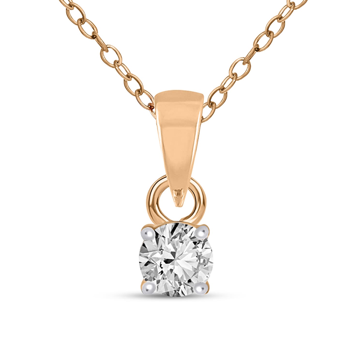 0.22 Carat 14K Gold Round Pendant