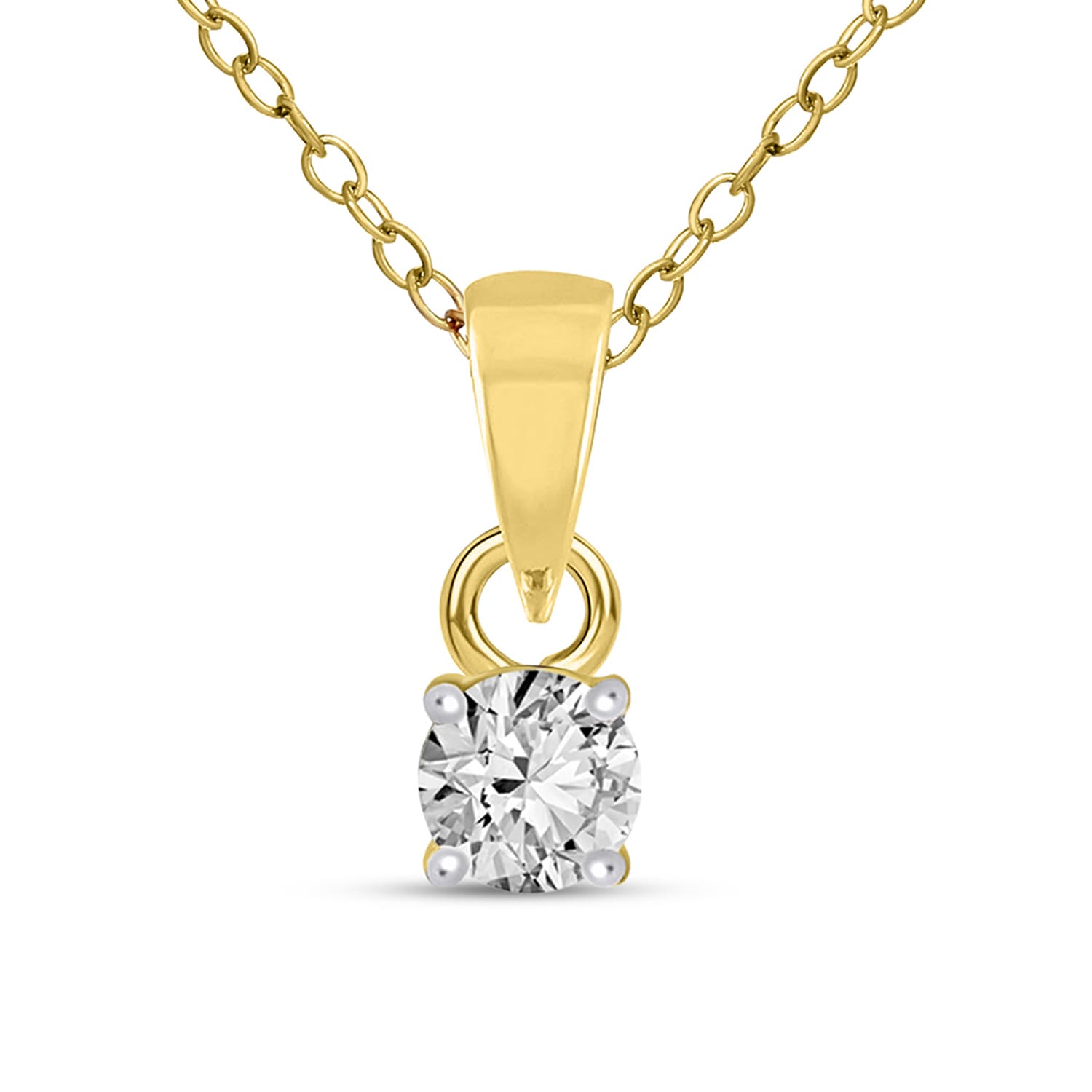 0.22 Carat 14K Gold Round Pendant