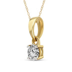 0.22 Carat 14K Gold Round Pendant