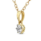 0.2 Ct 6 Prong Solitaire Pendant 14Kt - Rose Gold