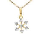 0.16 Ct Flower Blossom Pendant 14Kt - Rose Gold
