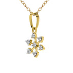 0.16 Ct Flower Blossom Pendant 14Kt - Rose Gold