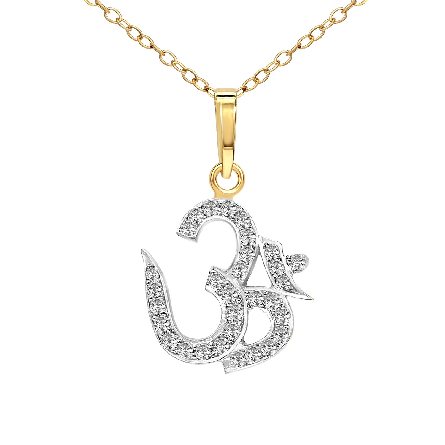 0.25 Ct Om Pendant 14Kt - Rose Gold