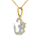 0.25 Ct Om Pendant 14Kt - Rose Gold