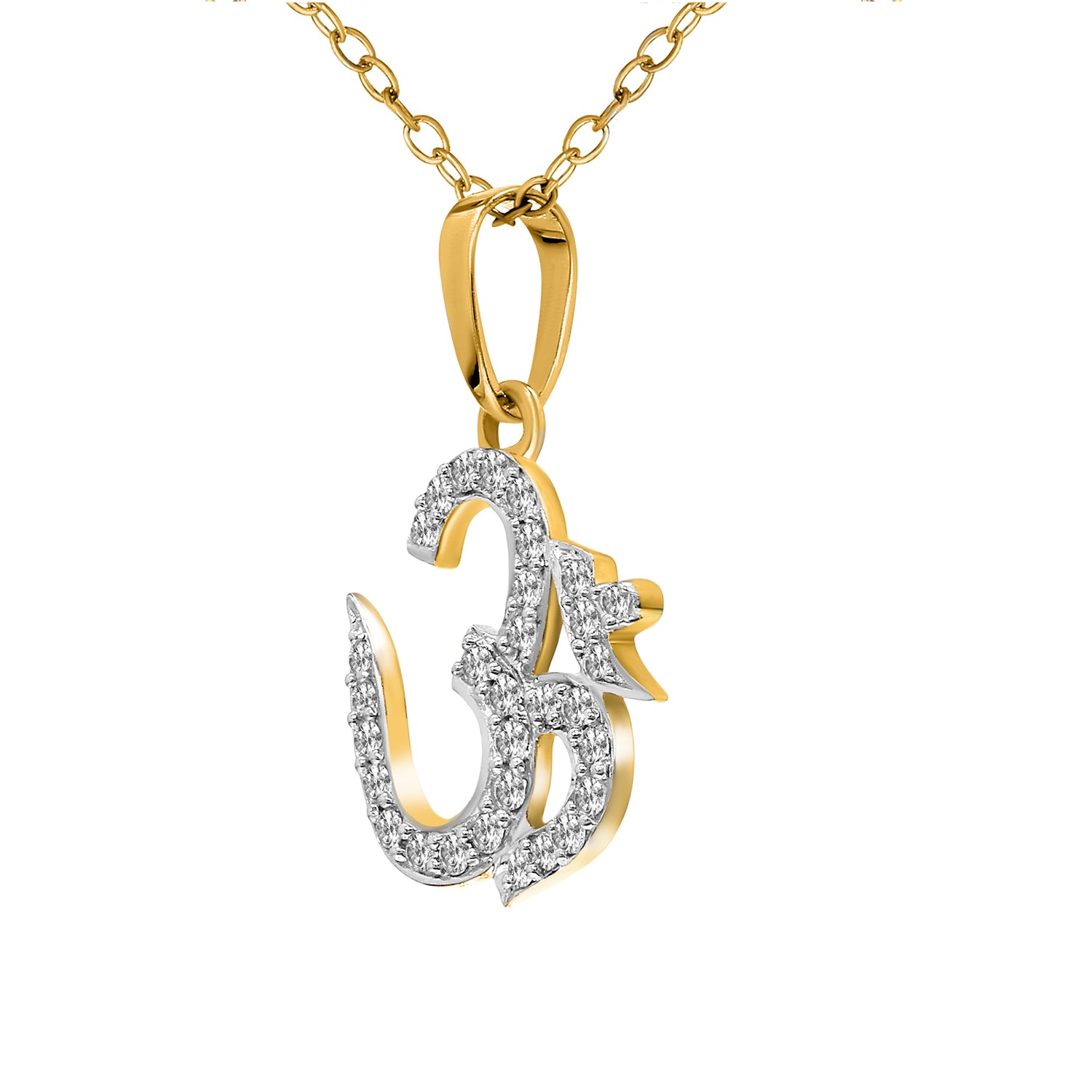 0.25 Ct Om Pendant 14Kt - Rose Gold
