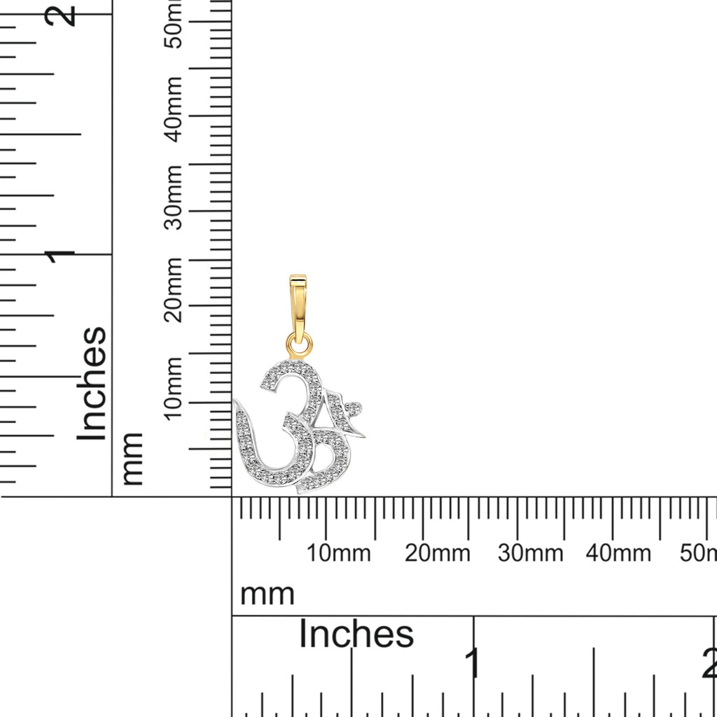 0.25 Ct Om Pendant 14Kt - Rose Gold