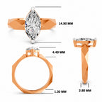 Sarafina Solitaire Marquise Lab Grown Diamond Ring