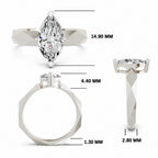 Sarafina Solitaire Marquise Lab Grown Diamond Ring