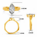 Sarafina Solitaire Marquise Lab Grown Diamond Ring