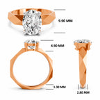 Ishana Timeless Oval Lab Grown Diamond Ring
