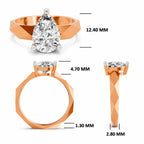 Bellina Princess Cut Lab Grown Diamond Ring