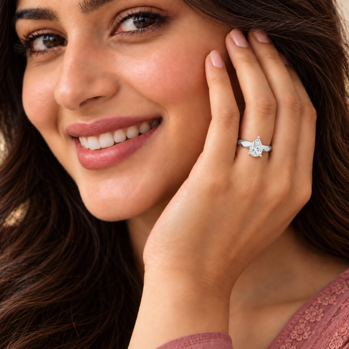 Bellina Princess Cut Lab Grown Diamond Ring