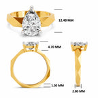 Bellina Princess Cut Lab Grown Diamond Ring