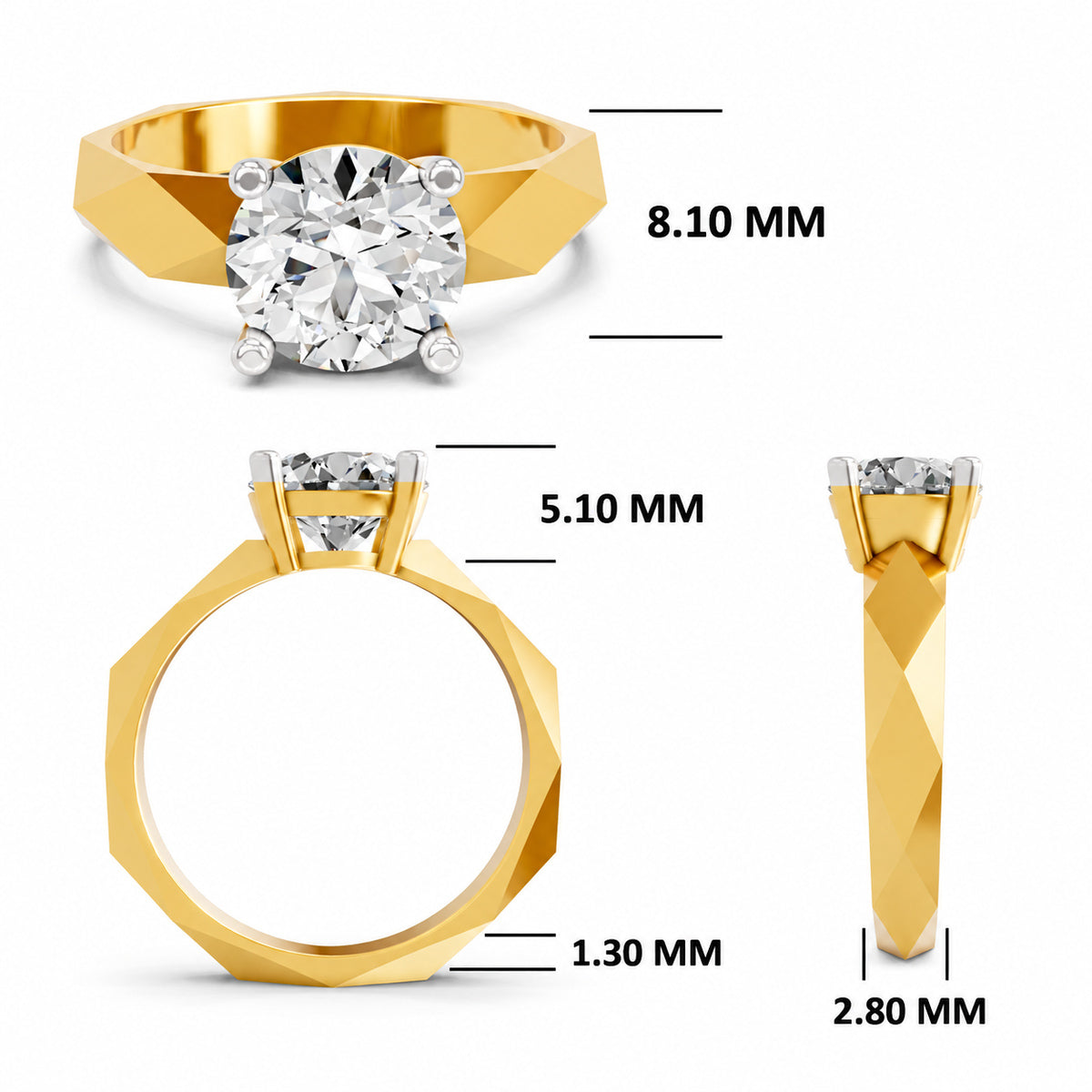 Samara Solitaire Round Lab Grown Diamond Ring