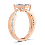Lucilla Crossover Emerald Lab Grown Diamond Ring