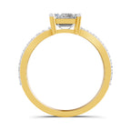 Lucilla Crossover Emerald Lab Grown Diamond Ring