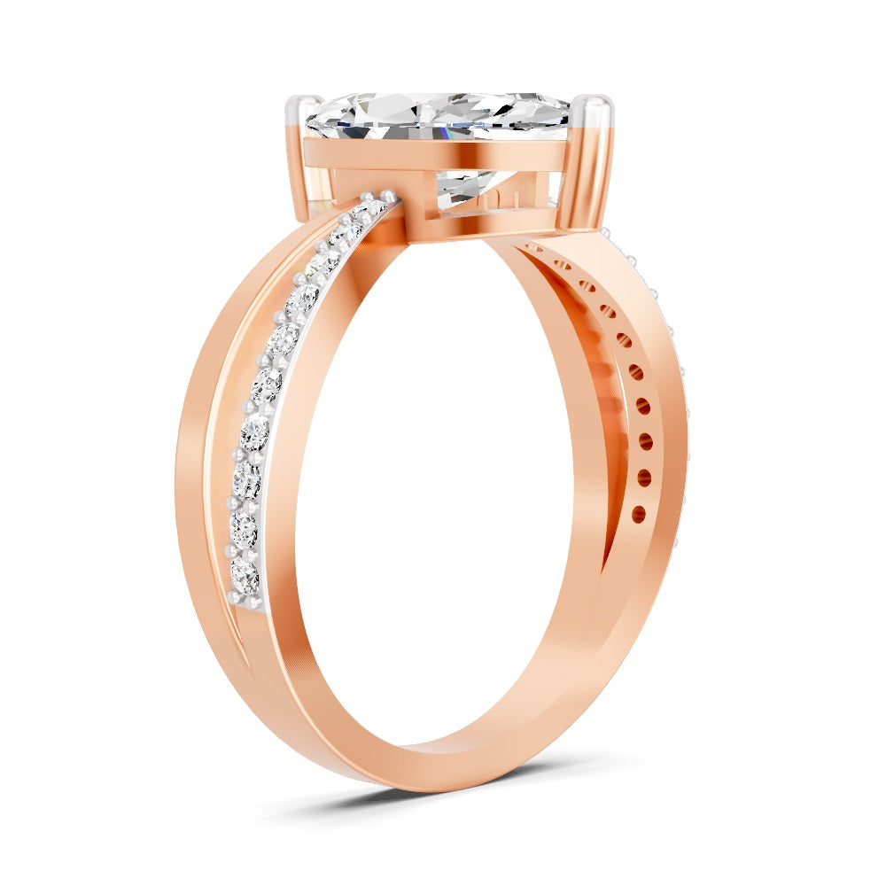 Pranavi Crossover Marquise Lab Grown Diamond Ring