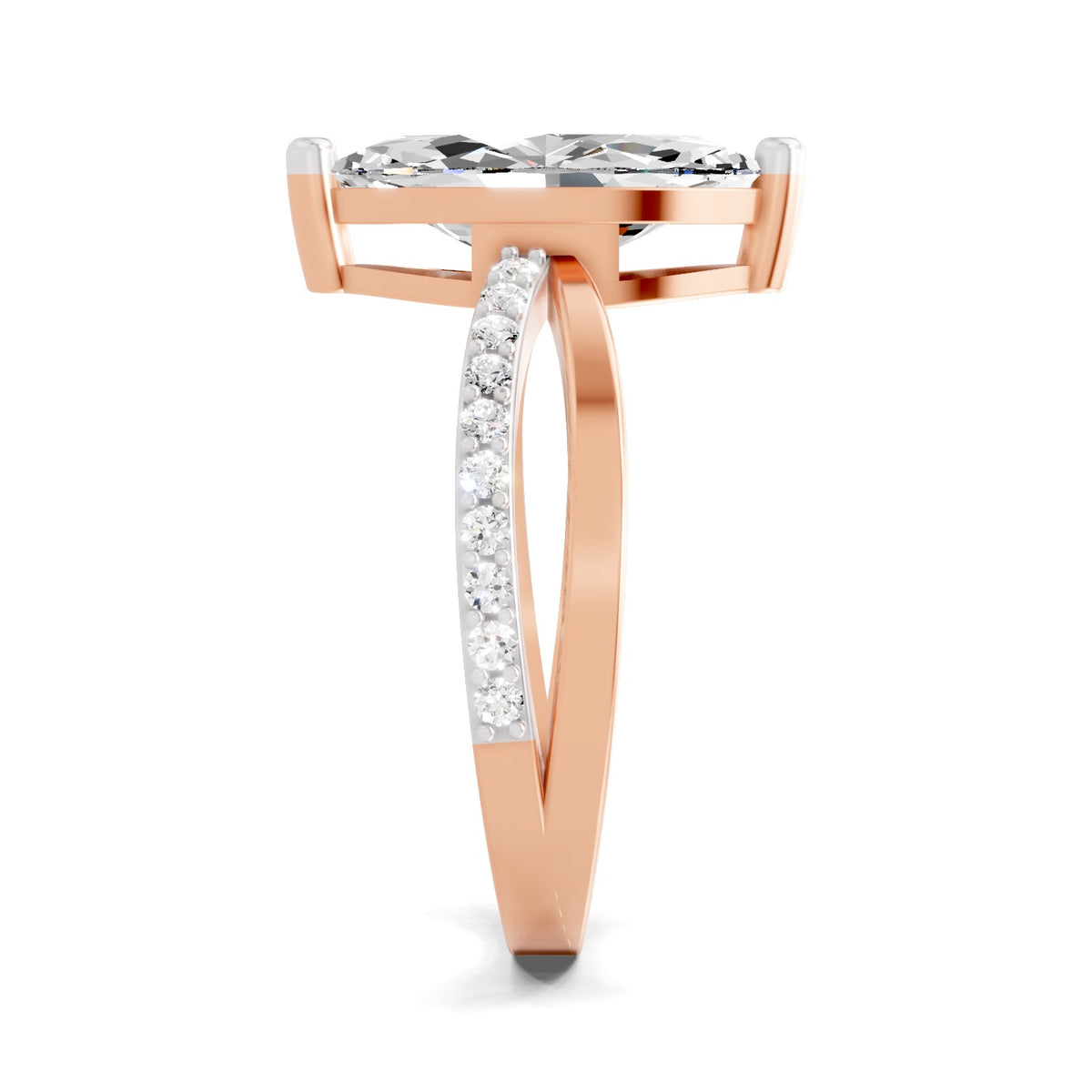 Pranavi Crossover Marquise Lab Grown Diamond Ring