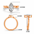 Pranavi Crossover Marquise Lab Grown Diamond Ring