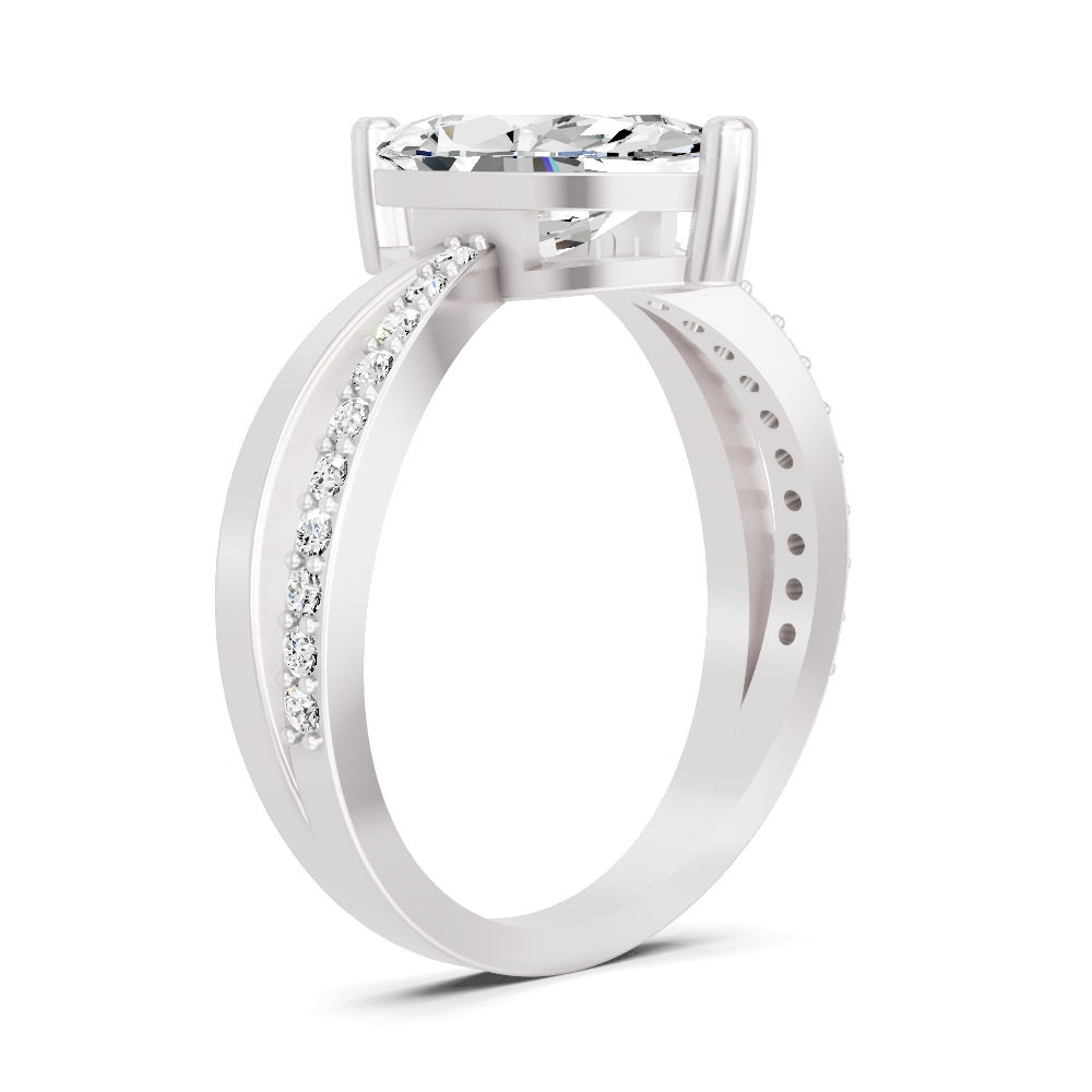 Pranavi Crossover Marquise Lab Grown Diamond Ring