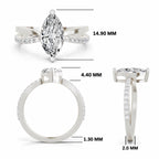 Pranavi Crossover Marquise Lab Grown Diamond Ring
