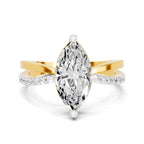 Pranavi Crossover Marquise Lab Grown Diamond Ring