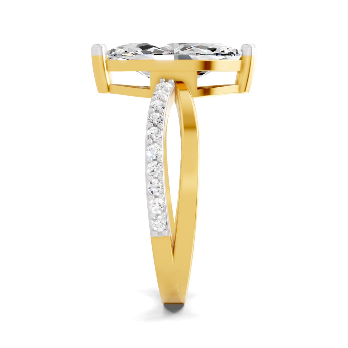 Pranavi Crossover Marquise Lab Grown Diamond Ring