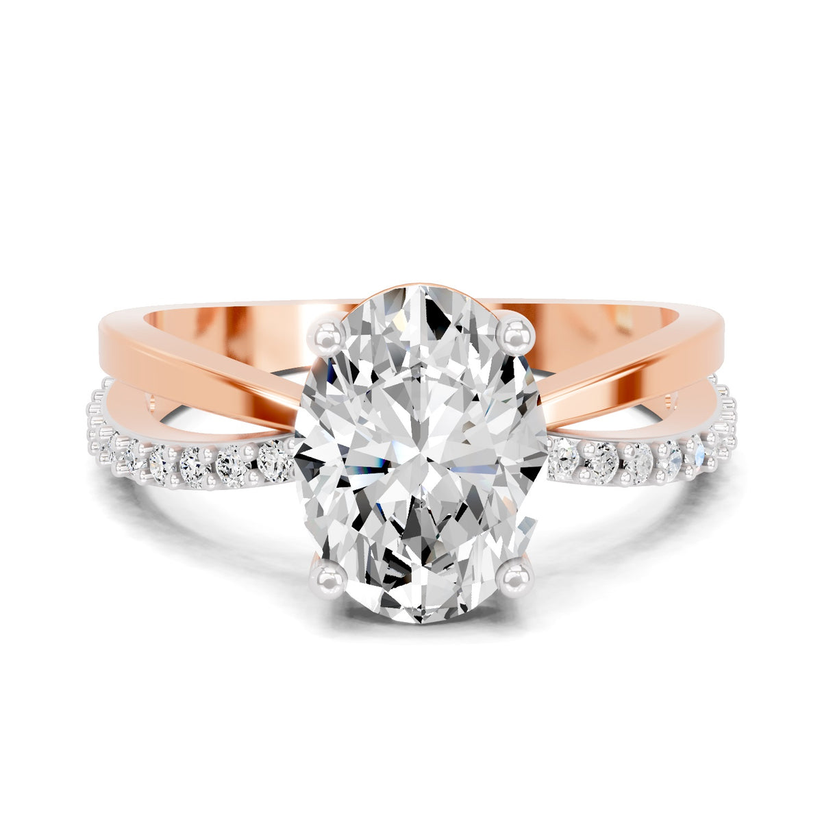 Sancia Intertwined Oval Lab Grown Diamond Ring