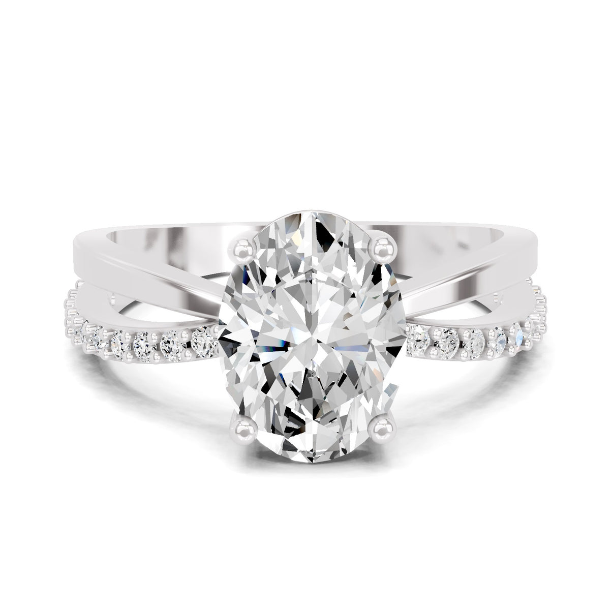 Sancia Intertwined Oval Lab Grown Diamond Ring