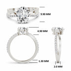 Sancia Intertwined Oval Lab Grown Diamond Ring