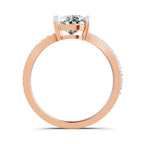 Roselia Crossover Pear Lab Grown Diamond Ring