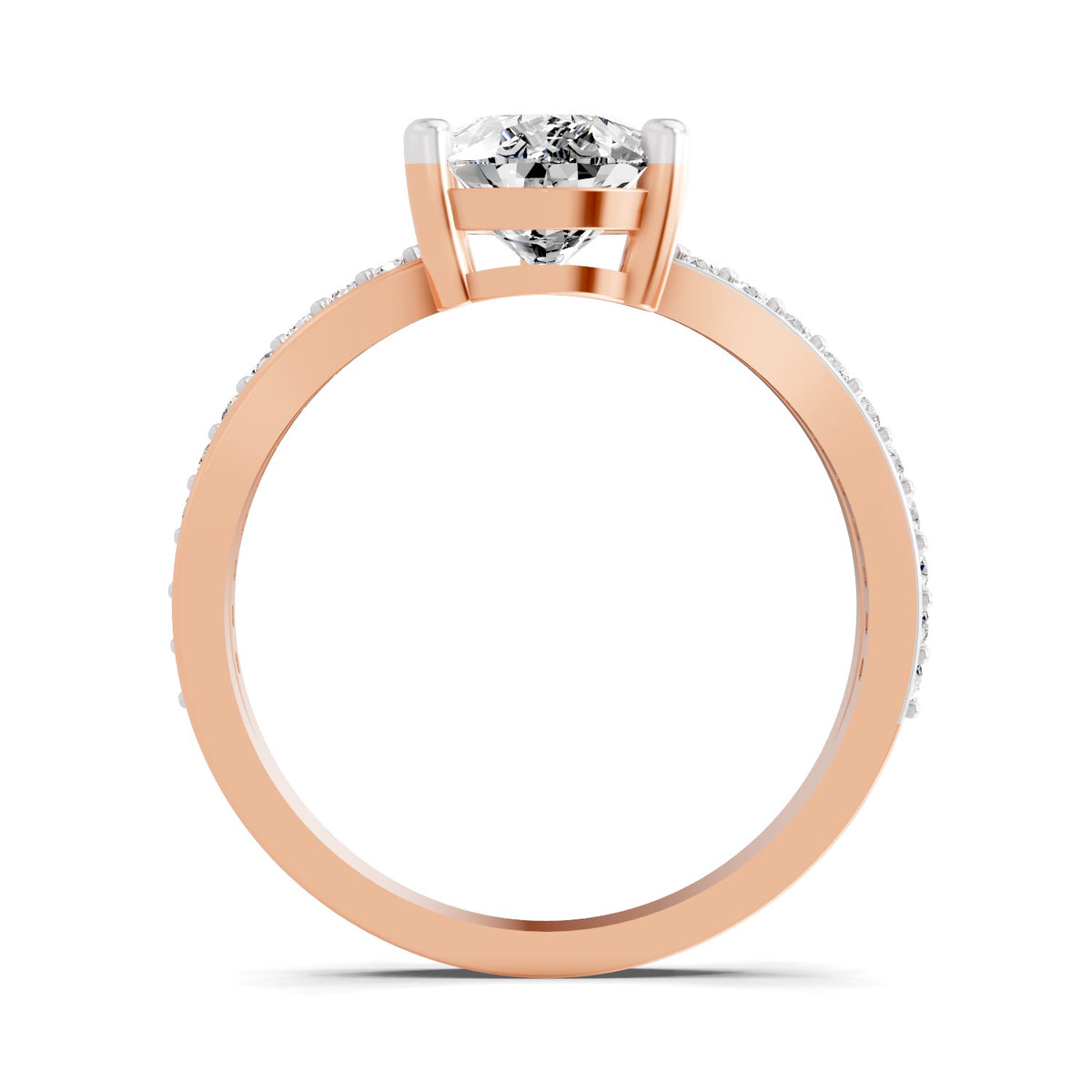Roselia Crossover Pear Lab Grown Diamond Ring