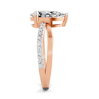 Roselia Crossover Pear Lab Grown Diamond Ring