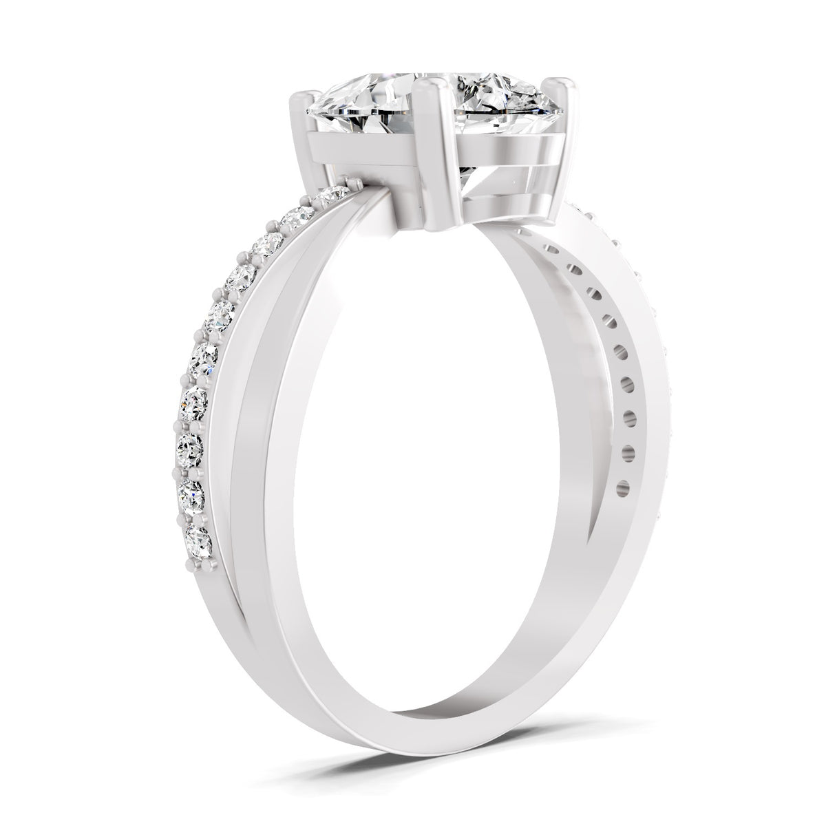 Roselia Crossover Pear Lab Grown Diamond Ring