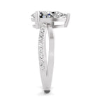 Roselia Crossover Pear Lab Grown Diamond Ring