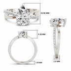 Roselia Crossover Pear Lab Grown Diamond Ring