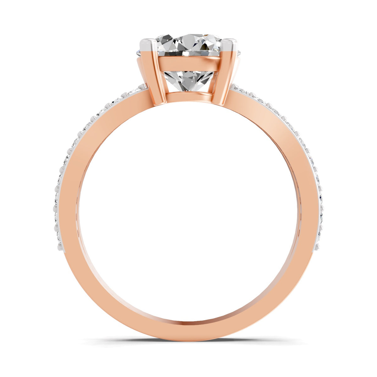 Vespera Intertwined Round Lab Grown Diamond Ring