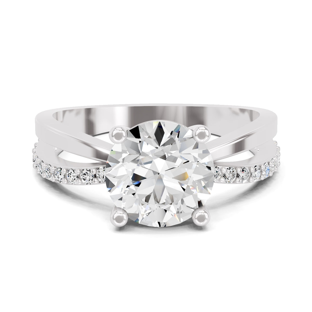 Vespera Intertwined Round Lab Grown Diamond Ring
