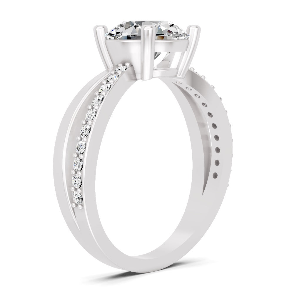 Vespera Intertwined Round Lab Grown Diamond Ring