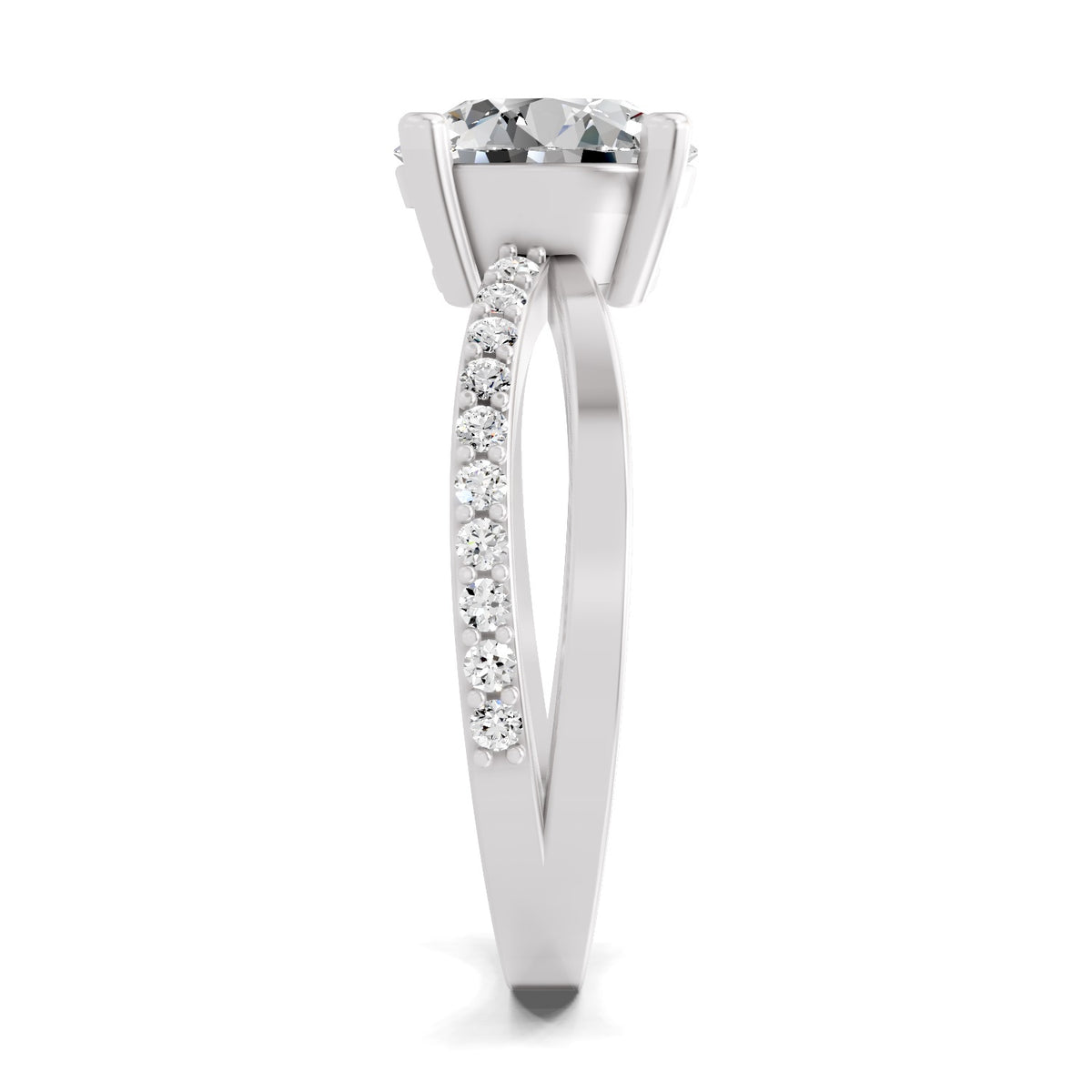 Vespera Intertwined Round Lab Grown Diamond Ring