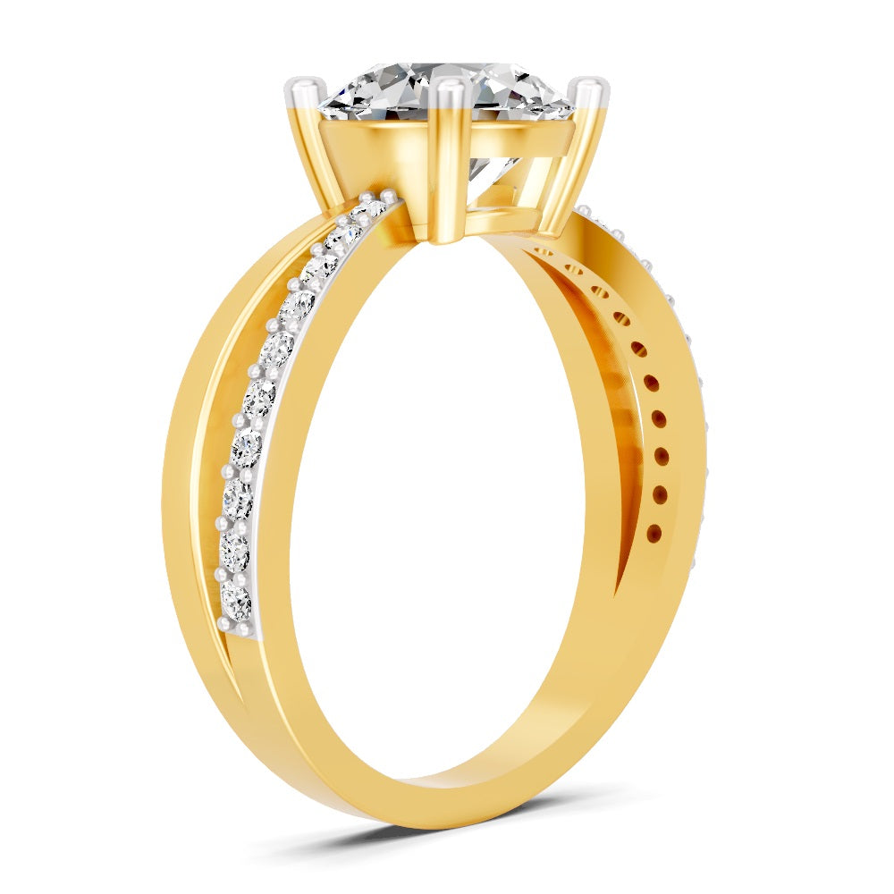 Vespera Intertwined Round Lab Grown Diamond Ring