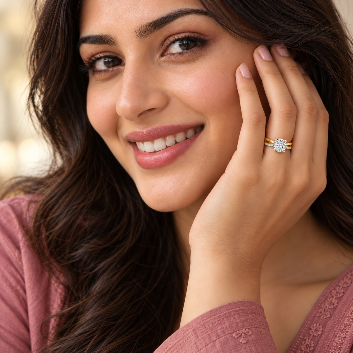 Vespera Intertwined Round Lab Grown Diamond Ring